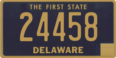 DE license plate 24458