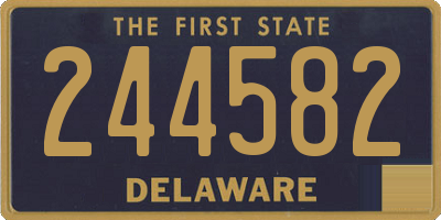 DE license plate 244582