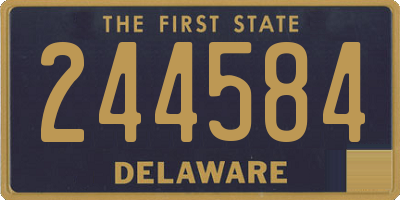 DE license plate 244584