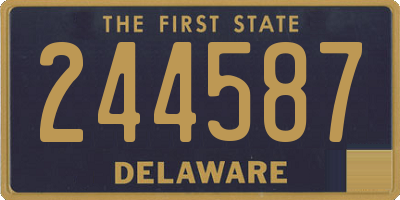 DE license plate 244587