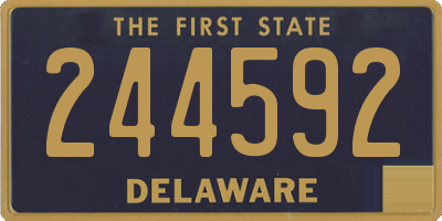 DE license plate 244592