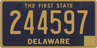 DE license plate 244597