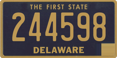 DE license plate 244598