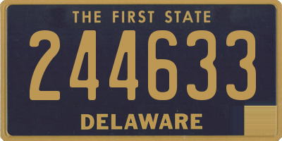DE license plate 244633