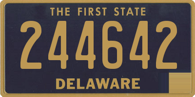 DE license plate 244642