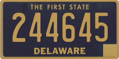 DE license plate 244645