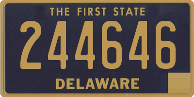 DE license plate 244646