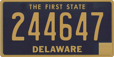 DE license plate 244647