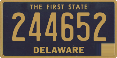 DE license plate 244652
