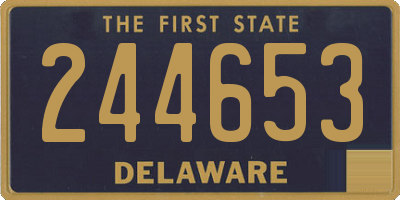 DE license plate 244653