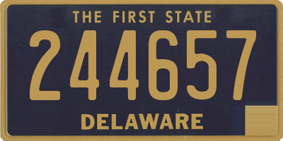DE license plate 244657
