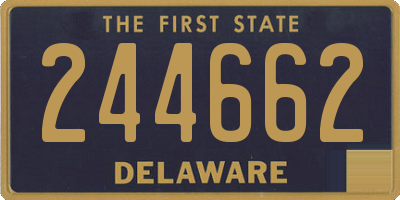 DE license plate 244662