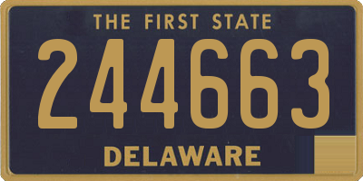 DE license plate 244663