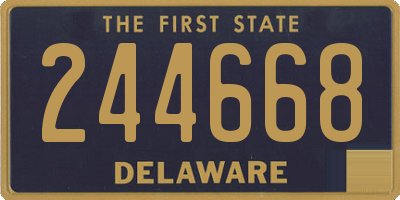 DE license plate 244668