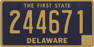 DE license plate 244671