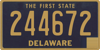 DE license plate 244672