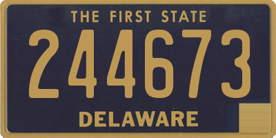 DE license plate 244673