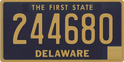 DE license plate 244680