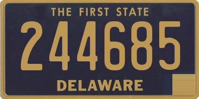 DE license plate 244685