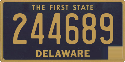 DE license plate 244689