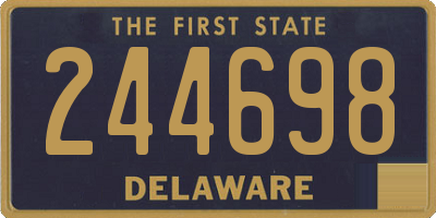 DE license plate 244698