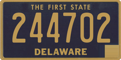 DE license plate 244702
