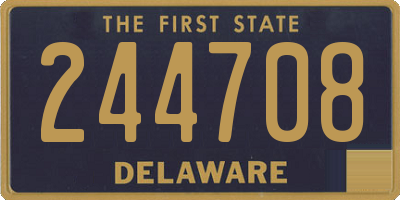 DE license plate 244708