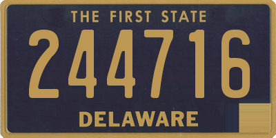 DE license plate 244716