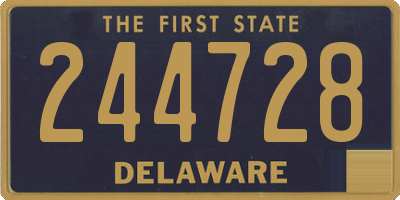 DE license plate 244728
