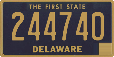 DE license plate 244740