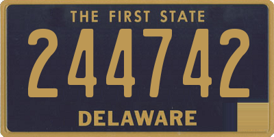 DE license plate 244742