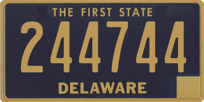 DE license plate 244744