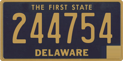 DE license plate 244754