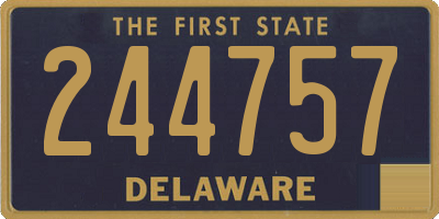 DE license plate 244757