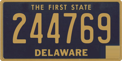 DE license plate 244769