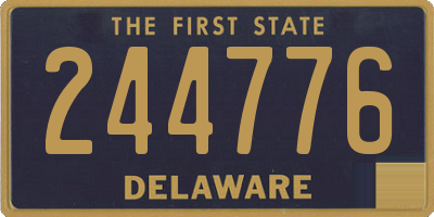 DE license plate 244776