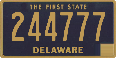 DE license plate 244777