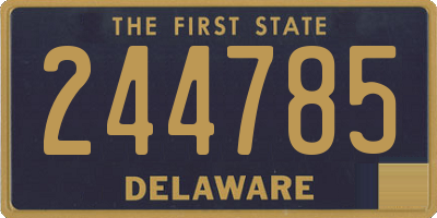DE license plate 244785