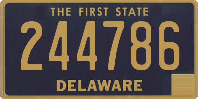 DE license plate 244786