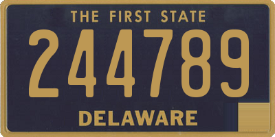 DE license plate 244789