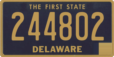 DE license plate 244802