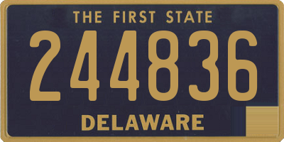 DE license plate 244836