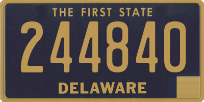 DE license plate 244840