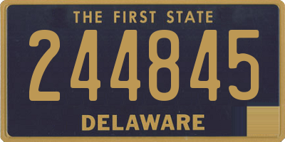 DE license plate 244845