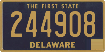 DE license plate 244908