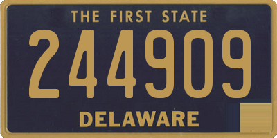DE license plate 244909