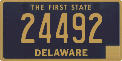 DE license plate 24492