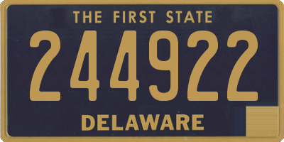 DE license plate 244922