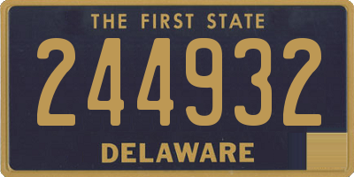 DE license plate 244932