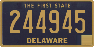 DE license plate 244945
